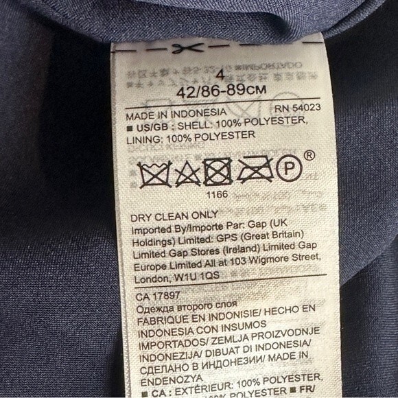 Banana Republic Navy Flutter Sleeve Sheath Dress 4 - Picture 6 of 9